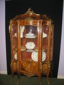 An Important 19th C French Kingwood Vitrine in the manner of Vernis Martin.