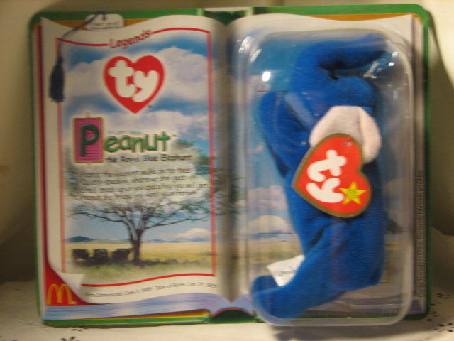 TY Teanie Beanie Legends The Royal Blue Elephant