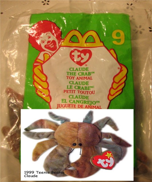 Ty Teanie Beanie Claude the Crab