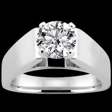 Lady man diamond solitaire wedding ring 2.51 cts.