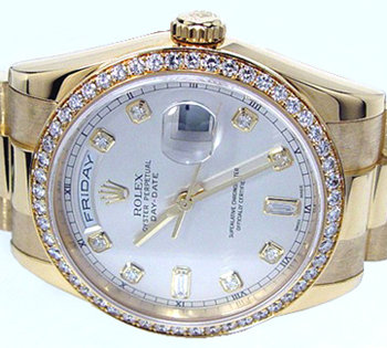 4.25 carats diamond bezel for rolex breitling luxury watches