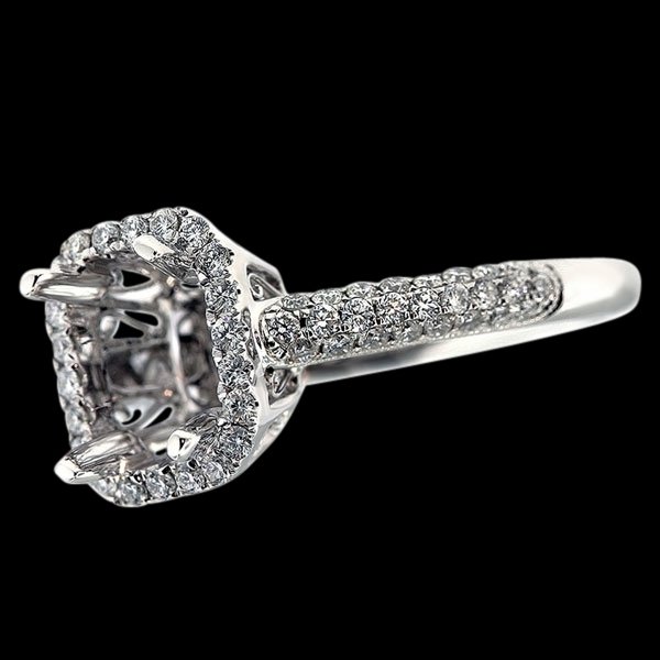 Semi mount diamonds 1 carat ring jewelry white gold semi mounting