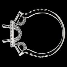 Semi mount diamonds ring jewelry white gold semi mount ring 1.25 carats