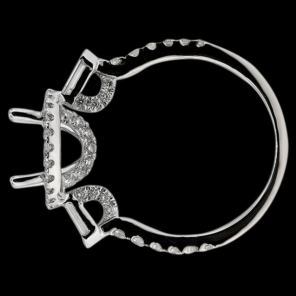 Semi mount diamonds ring jewelry white gold semi mount ring 1.25 carats