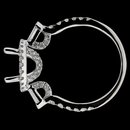 Semi mount diamonds ring jewelry white gold semi mount ring 1.25 carats