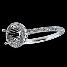 Semi mount ring white gold 1 carat diamonds semi mounting ring