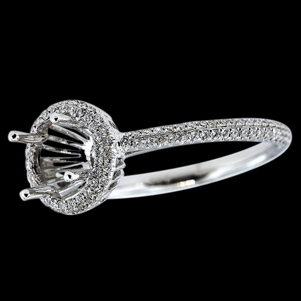 Semi mount ring white gold 1 carat diamonds semi mounting ring