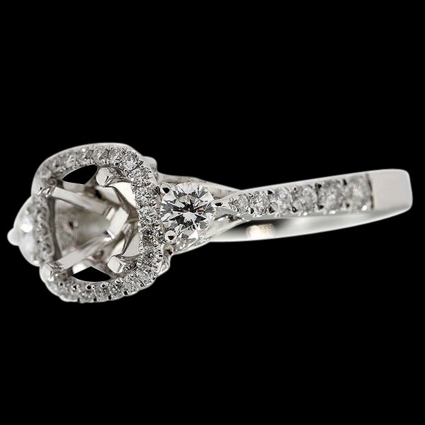 Semi mounting ring engagement anniversary jewelry 1.25 carat diamonds semimount