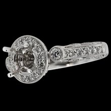 Semimounts 1.50 carat diamonds & white gold jewelry ring semimount