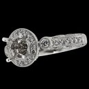 Semimounts 1.50 carat diamonds & white gold jewelry ring semimount