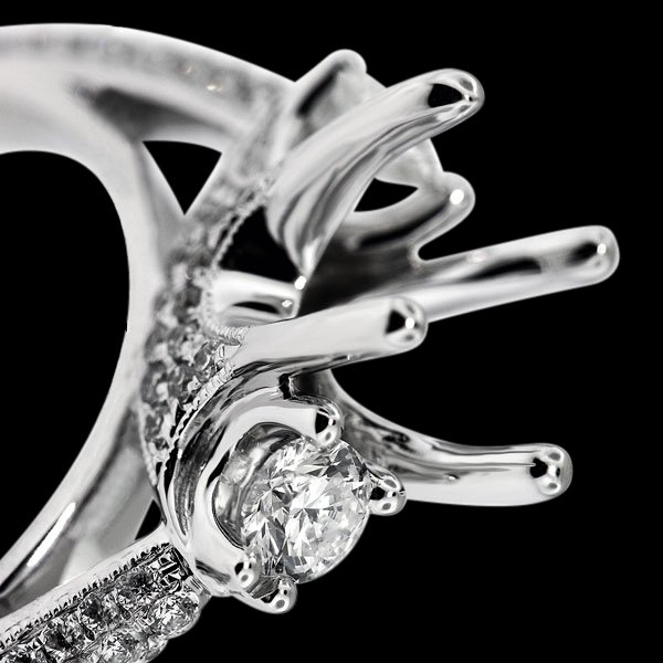 Sparkling 1.05 carats semi mounting diamond ring gold white new