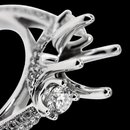 Sparkling 1.05 carats semi mounting diamond ring gold white new