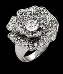 Unique style flower floral diamond ring 5.51 carats new