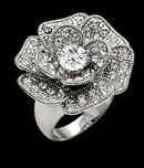 Unique style flower floral diamond ring 5.51 carats new