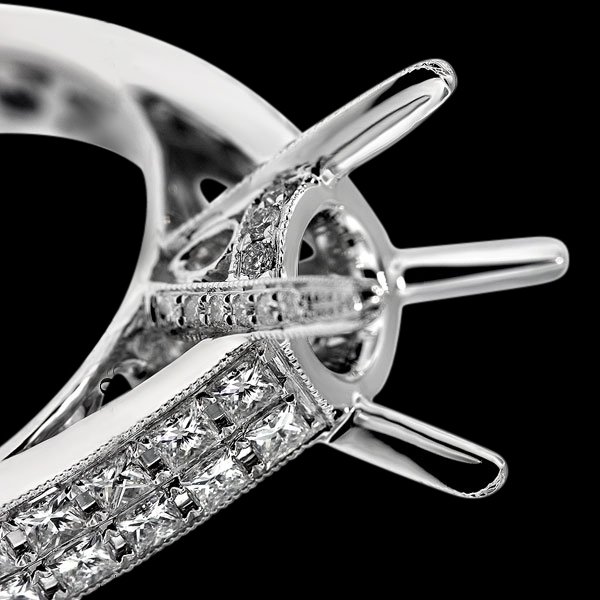 Wedding semi mounting diamond ring semi mount ring 1.50 carats