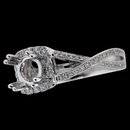 White gold jewelry Beautiful diamond ring 1.00 carats semi mount ring
