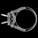 White gold jewelry Beautiful semi mounting diamond ring 1.50 carats.