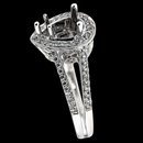White gold semi mounting gorgeous diamond ring 1.00 carats. Mount ring