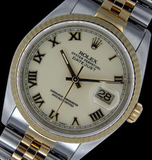 Datejust rolex two tone watch man watch roman dial