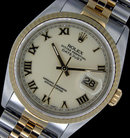 Datejust rolex two tone watch man watch roman dial