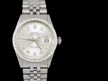 Datejust rolex watch with diamond bezel men's date just