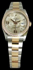 Diamond bezel rolex datejust watch ladies gents rolex