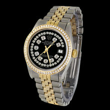Diamond dial Rolex date just mens watch diamond bezel