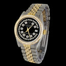 Diamond dial Rolex date just mens watch diamond bezel
