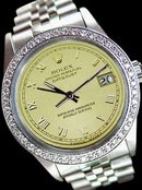 Man rolex date just watch diamond bezel jubilee SS