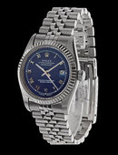Mens rolex datejust watch blue roman dial SS date just