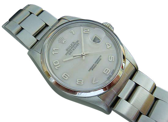 Men' s rolex datejust watch smooth bezel oyster bracelet