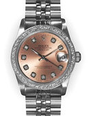 Midsize rolex datejust SS MID SIZE watch pink dial