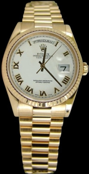 President style rolex watch for men yellow gold rolex