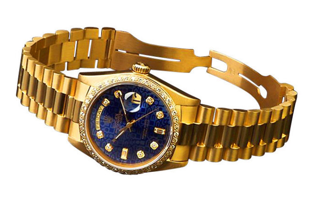 Rolex Presidents Day-Date watch yellow gold diamonds