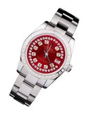 Rolex date just lady watch oyster diamond bezel dial SS