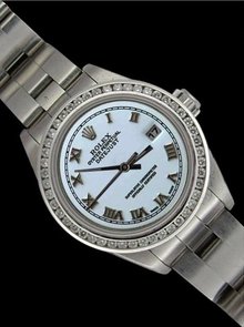 Rolex date just watch SS lady roman dial datejust