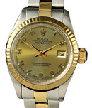 Rolex date watch ladies rolex roman dial two tone