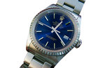 Rolex datejust ladies watch blue stick dial date just