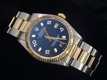 Rolex datejust lady watch blue Arabic dial two tone