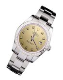 Rolex datejust lady watch champagne diamond dial SS