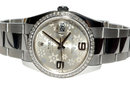 Rolex datejust men's watch flower dial date just