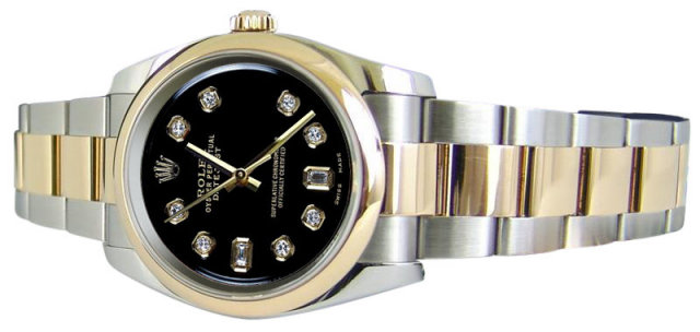 Rolex datejust oyster bracelet watch ladies date just