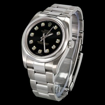 Smooth bezel ROLEX datejust men watch DIAMOND DIAL