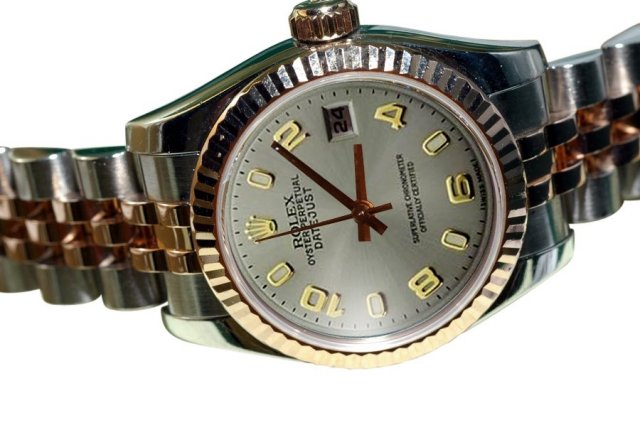 Two tone jubilee rolex datejust watch Arabic dial lady