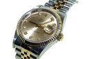 Two tone rolex men's date just watch diamond dial