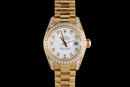 Yellow gold rolex datejust watch womens president style