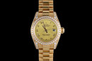 Yellow gold rolex datejust watch womens president style