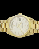 Yellow gold rolex president style watch gents day date