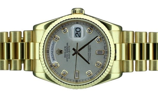 Yellow gold rolex presidential Day Date watch mens