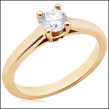 Diamonds 2.25 ct. solitaire yellow Gold ring new